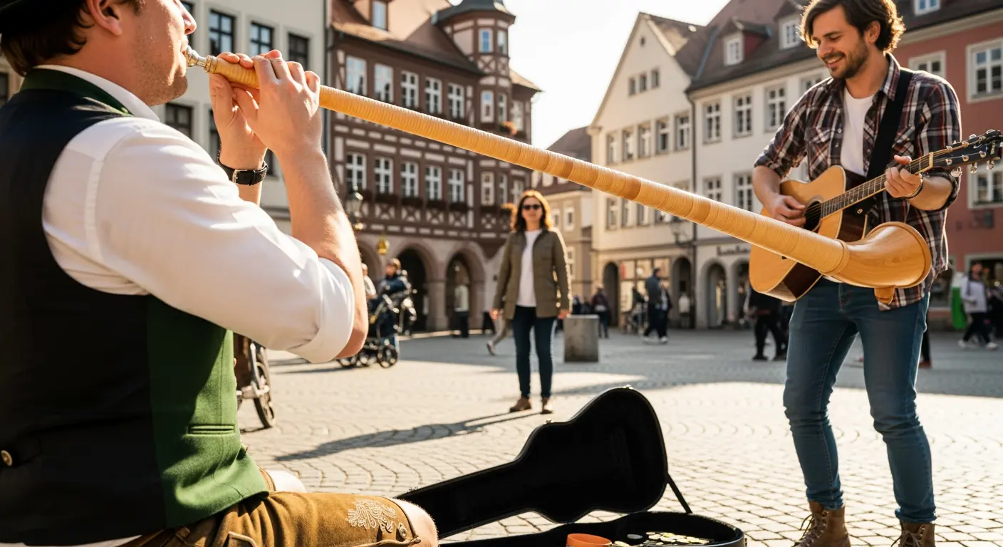Straßenmusik trifft Alphornklänge: Wo verwischen musikalische Grenzen im öffentlichen Raum?